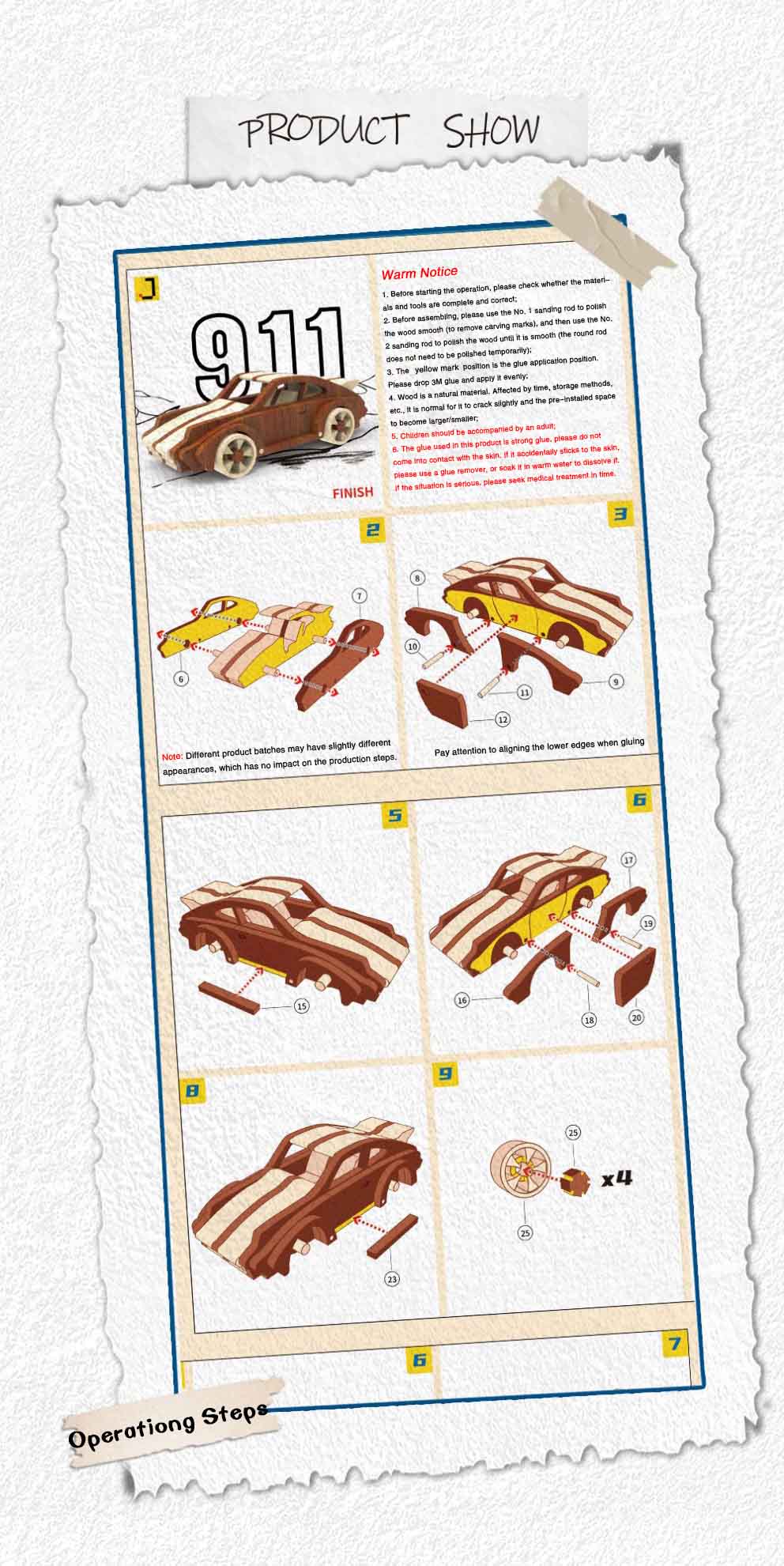 Spielzeugauto Porsche 911 aus Holz Spielzeugauto Porsche 911 aus Holz