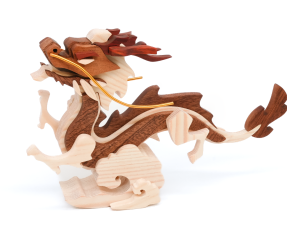 Large wooden chinese dragon toy