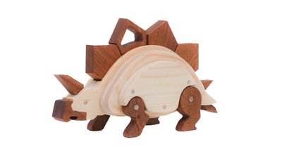 Mainan Stegosaurus Kayu